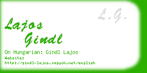 lajos gindl business card